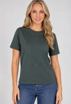 Grijs Basic T-Shirt met Lichte Stretch