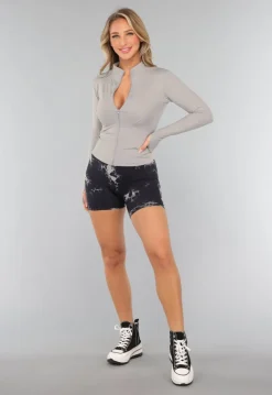 Grijs Sportvest met Duimgaten