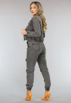 Grijze Cargo Two Piece met Jasje