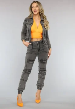Grijze Cargo Two Piece met Jasje