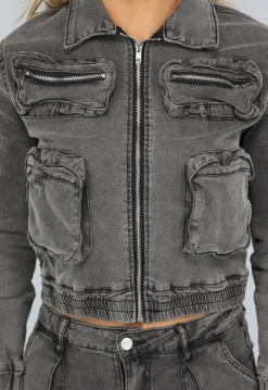 Grijze Cargo Two Piece met Jasje