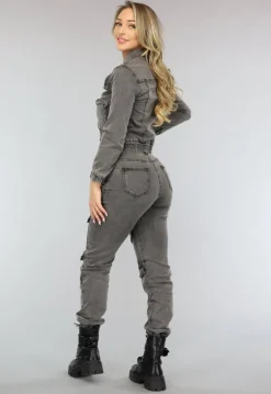 Grijze Cargo Two Piece met Jasje
