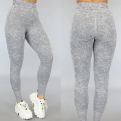 Grijze Gemêleerde Squat Proof Sportlegging
