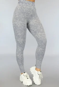 Grijze Gemêleerde Squat Proof Sportlegging