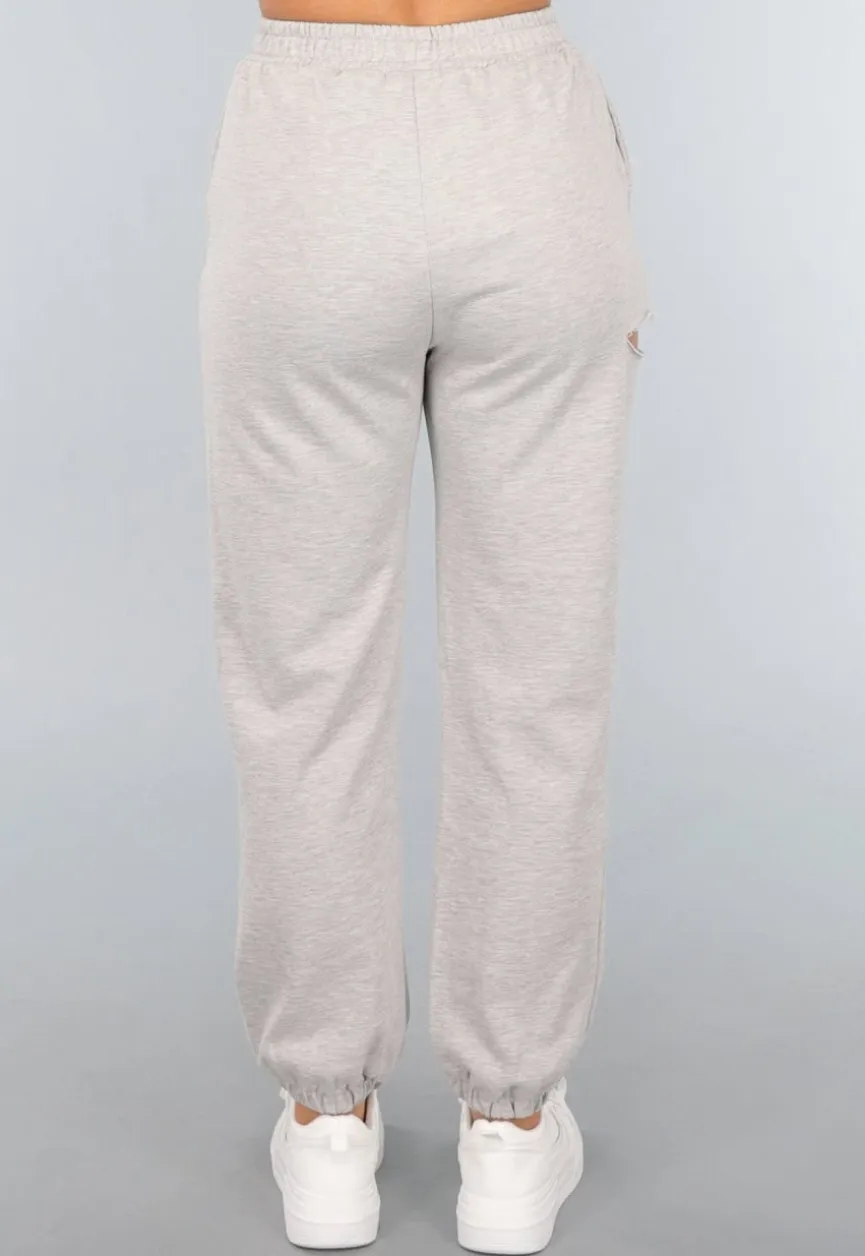 Grijze Jogger met Cutout