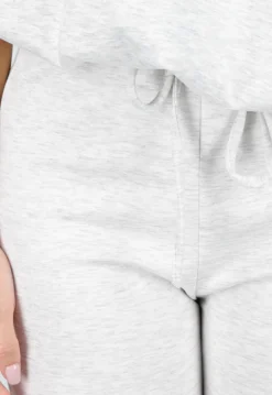 Grijze Joggingbroek met Flared Pijpen en Elastische Taille