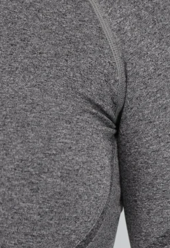 Grijze Lange Mouwen Sporttop met Duimgaten
