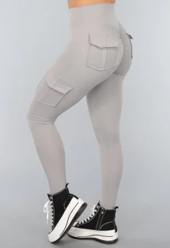 Grijze Longsleeve Fitness Set met Duimgaten