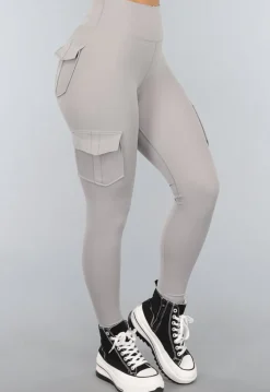 Grijze Longsleeve Fitness Set met Duimgaten