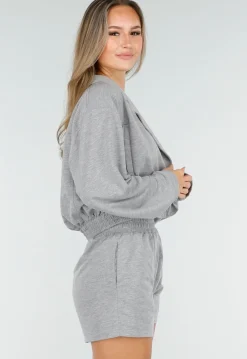 Grijze 2-Piece met Elastische Tailleband