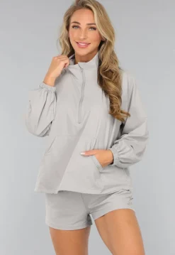 Grijze Sportieve Winddichte Two Piece