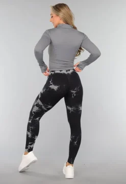 Grijze Sport Yoga Jas met Hoge Kraag