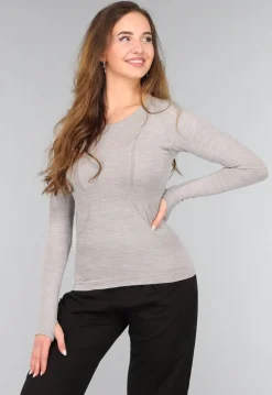 Grijze Stretchy Longsleeve Sporttop