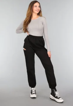 Grijze Stretchy Longsleeve Sporttop
