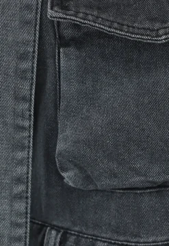 Grijze Wide Leg Cargo Tuinbroek