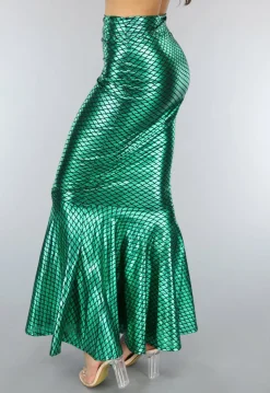Groene Ariel Zeemeermin Rok met Schubben
