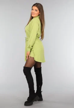 Groene Blouse met Tailleband en Short