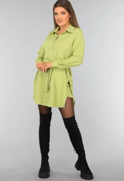 Groene Blouse met Tailleband en Short