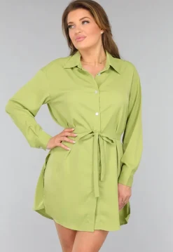 Groene Blouse met Tailleband en Short