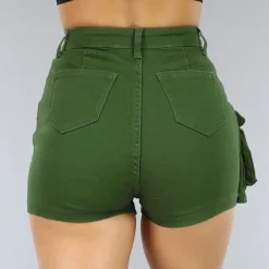 Groene Cargo Skort met Gespdetail