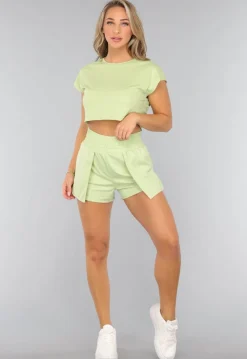 Groene Loose Fit Sportshort
