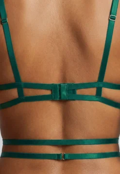Groene Mesh See Through Body met Kant en Verstelbare Bandjes