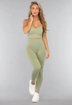 Groene Sport BH met Scrunch