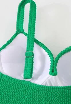 Groen Maximizer Badpak met Wavy Patroon