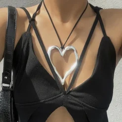 Groot Hart Ketting Zilver