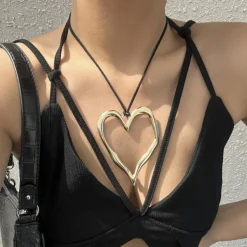 Groot Hart Ketting Zilver