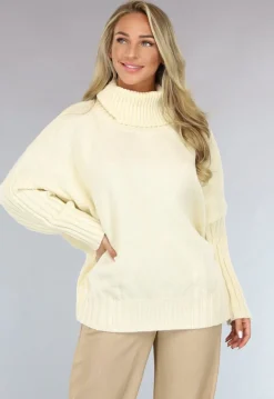 Grote Oversized Gebreide Trui Crème