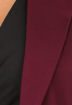 Halflange Burgundy Blazer met Stretch