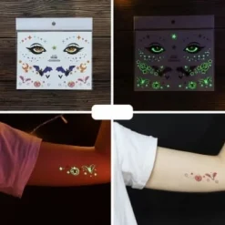 Halloween Glow In The Dark Tijdelijke Tattoo Set