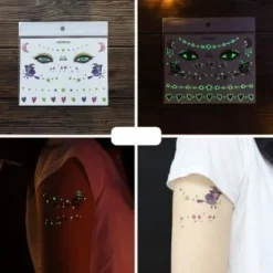 Halloween Glow In The Dark Tijdelijke Tattoo Set