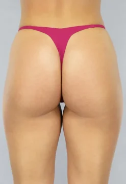 Hardroze Naadloze String met Hart Details