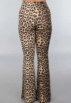 High Waist Tall Luipaard Flared Legging