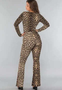 High Waist Tall Luipaard Flared Legging