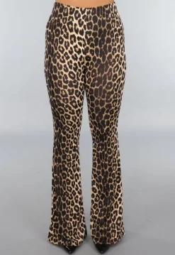 High Waist Tall Luipaard Flared Legging