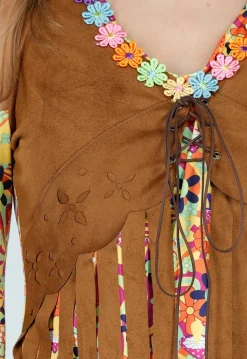 Hippie Jurk met Gilet en Hoofdband in Bloemenprint