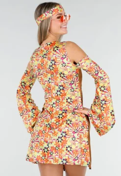 Hippie Jurk met Gilet en Hoofdband in Bloemenprint