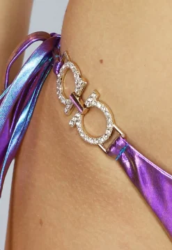 Holografisch Cheeky Bikinibroekje met Scrunch