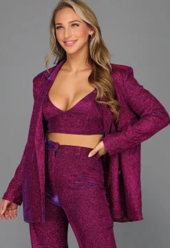 Holografische Oversized Glitter Blazer