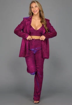 Holografische Oversized Glitter Blazer