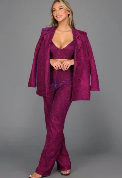 Holografische Oversized Glitter Blazer