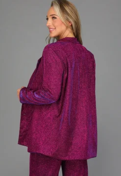 Holografische Oversized Glitter Blazer