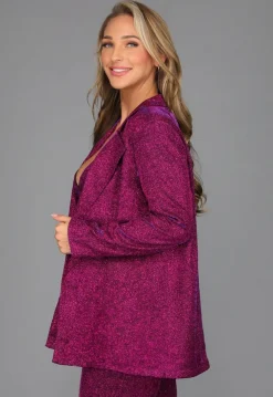 Holografische Oversized Glitter Blazer