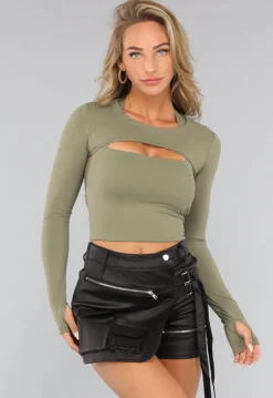 Khaki Longsleeve Bolero