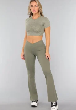 Khaki Short Sleeve Sporttop