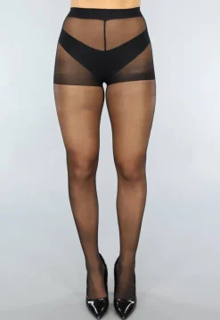 Klassieke 10 Denier Panty met Corrigerend Broekje