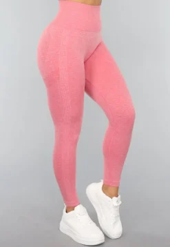 Koraal Kleurige Gym Legging met Scrunch